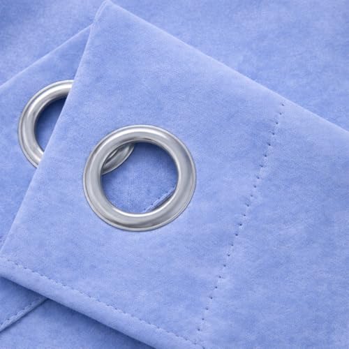 Image of Blackout Curtains for Bedroom Pack of 2 - Blue 8 Feet Long, 4.5 Ft Wide, Thermal Insulated Room Darkening Curtains, Light Blocking, Noise Reducing & Energy Saving Drapes (8 x 4.5 Ft)