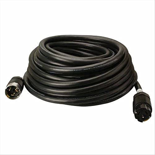 Southwire 19190008 6/3 & 8/1 SEOW 50 Amp, 125/250-Volt Outdoor Extension Cord CA-Style CS63 Twist-Lock, Custom Blended Jacket, Extra Hard Usage Cord, 100-Feet, 100-Foot, Black