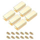 TA-VIGOR Metall-Reißverschluss-Stopper, Schwanz-Clips, 9,5 mm, Endspitzen für Heimwerker, Nähen, Lederhandwerk, Mäntel und Gepäckreparatur, gold, 19*8*7/6pcs