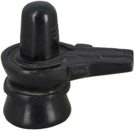 Shivling Idol Pooja God Statue for Shivratri Saawan Black Shivling Shivji Idol Statue Murti Small Size Pack of 1 (Black)