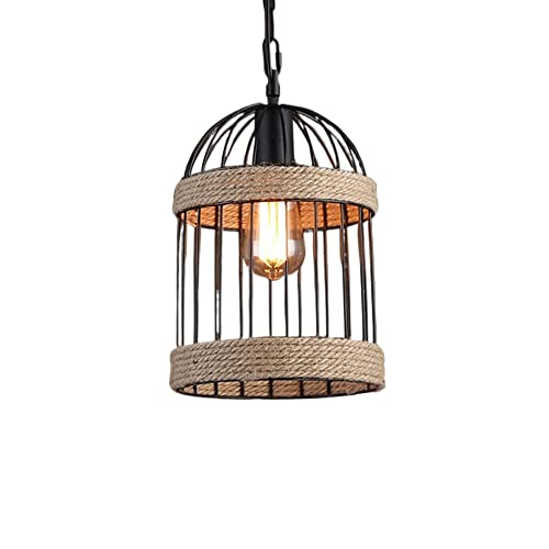 Lámpara colgante E27 industrial retro con altura ajustable para decoración nórdica vintage