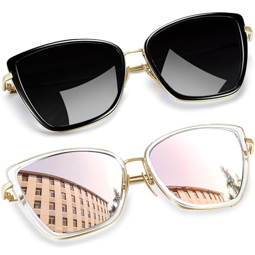 Joopin Oversized Cateye Sunglasses for Women Fashion Cat Eye Sun Glasses UV Protection Ladies Shades Sunnies