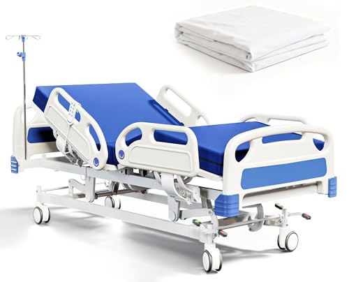 Fuzren Premium Full Electric Hospital Bed for Home Use, 5 Function Medical Bed with 4.7” Foam...