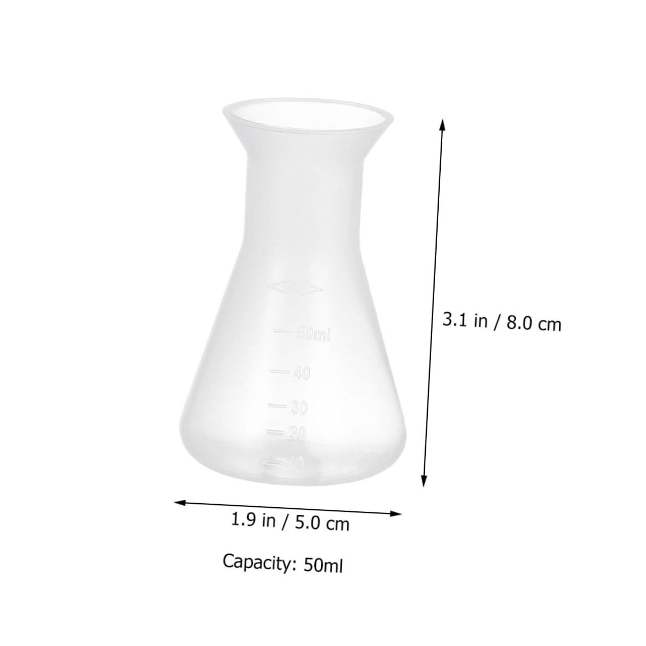 Homoyoyo 8Pcs Flasks Conical Laboratory Flask for Scientific Experiments Narrow Neck Design for Chemistry and Science Studies