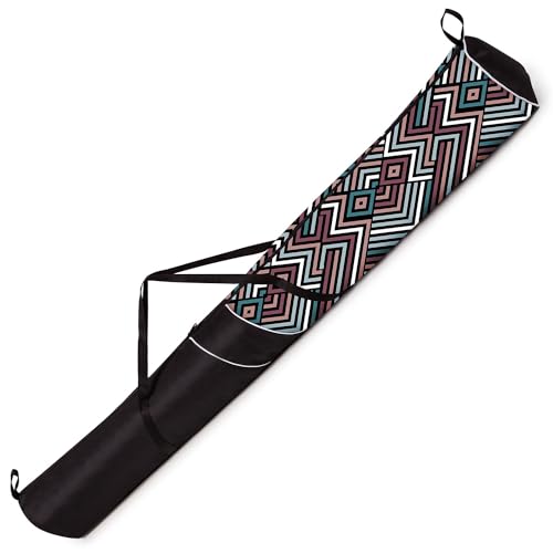 Due maniglie per il trasporto Ferocity Sacca porta sci per 1 paio di sci, lunghezza 170 cm, colore pastello Zig ZAG [053]