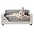 Sofa Shield Original Patent Pending Reversible Small Sofa Protector, Many Colors, Seat Width to 62 Inch, Furniture Slipcover, 2 Inch Strap, Couch Slip Cover Throw for Pets, Cats, Light Gray Charcoal
