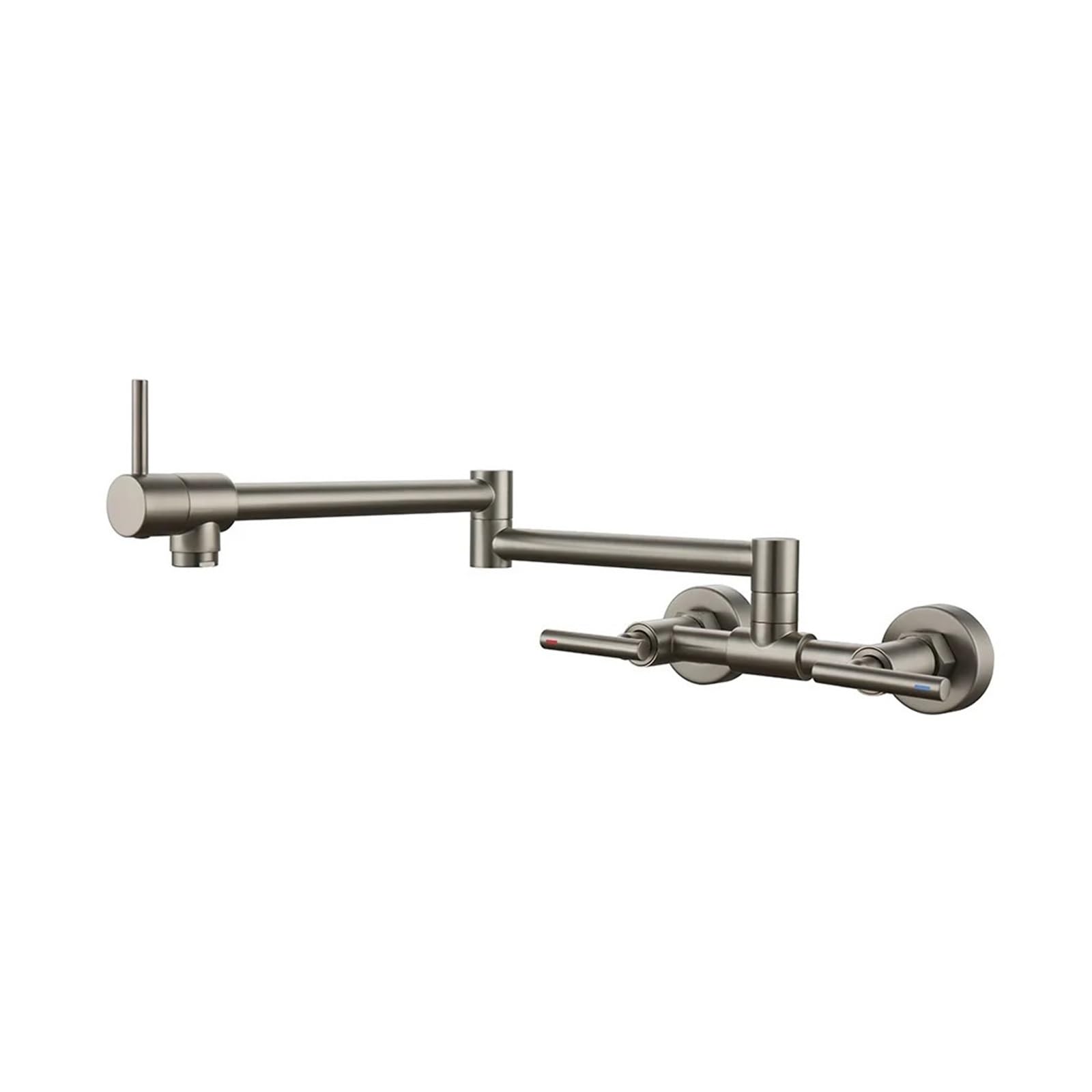 Ewsdsfs Gm Pot Filler Faucet Wall Mounted Kitchen Mixer Solid Brass Swivel Spout Hot And Cold Water With Dual Handle(Gm)