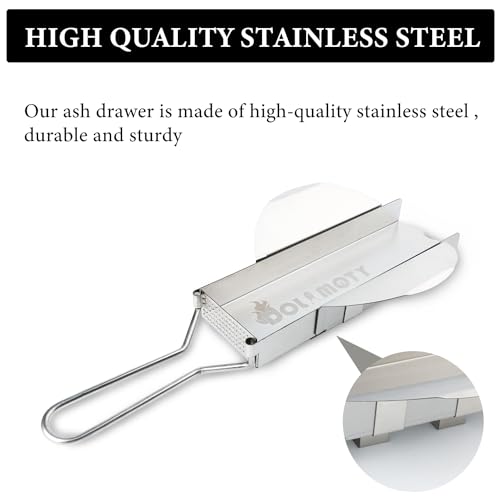 Image of Upgrade Ash Drawer Accessories for Big Green Egg Large (Version After 2022)-BGE Replacement Parts Ash Clean Tool-Stainless Steel