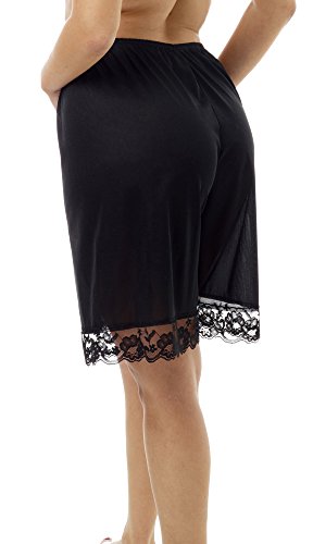 Image of Underworks USA Pettipants Nylon Culotte Slip Bloomers Split Skirt 9-inch Inseam - 8481