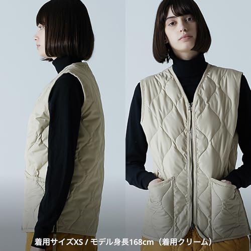 タイオン インナーダウン・オフィシャル ユニセックス ミリタリー Vネックジップ ダウンベスト 001ZML-1 の商品画像 2