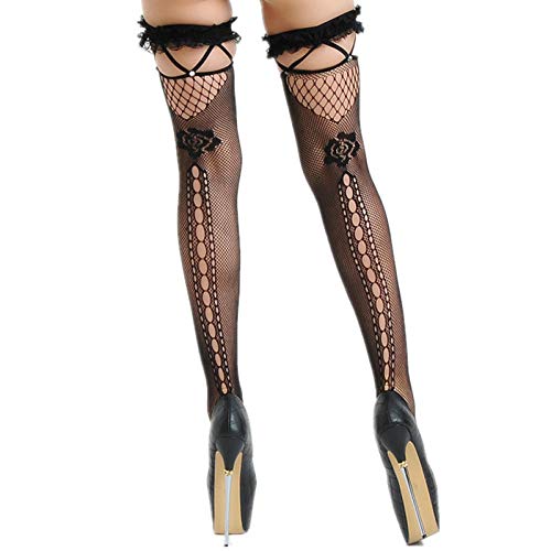 JUGUU Ropa De Dormir Conjunto Sexy Medias De Rejilla De Malla para...