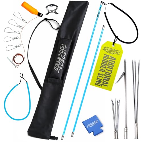 Hawaiian Sling Fishing Spear Set - Travel Fiberglass Pole Spear