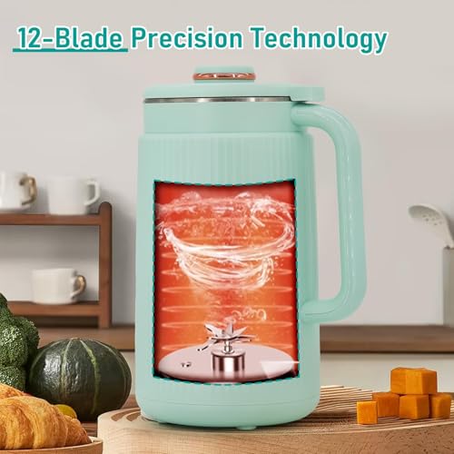 Image of 40oz Automatic Nut Milk Maker Machine for Lactose Intolerant and Busy Mom | 8 in 1 Make Homemade Soy, Oat, Almond Milk Machine with Delay Start, Self-Cleaning,Perfect for Daily Home Kitchen Use, Green