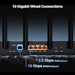 TP-Link Tri-Band BE9700 WiFi 7 Router (Archer BE600) – 10G Port, 2.5G Port, 3× 2.5G LAN, 320MHz Channel, Covers up to 2,600 sq. ft., 120 Devices, VPN, HomeShield Security - Image 5