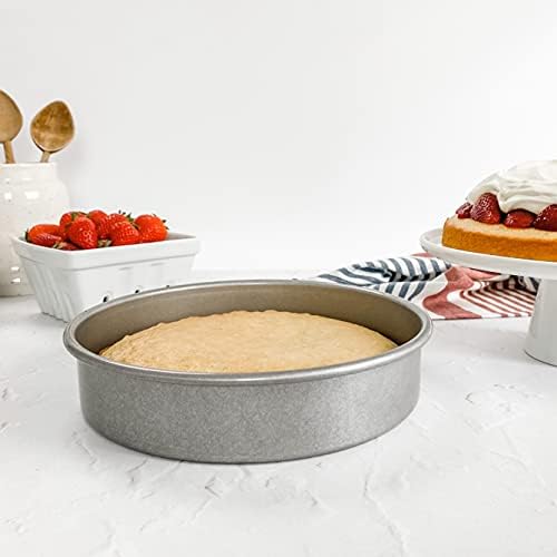 USA Pan Bakeware Round Cake Pan, 9 inch, Nonstick & Quick Release Coating, 9-Inch,Aluminized Steel - Thumbnail 2
