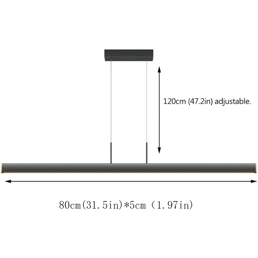 QTHWB Diewnica LED liniowa wisząca Kuchnia Wyspa Minimalistyczna jadalnia Metal drewniana wystrój zawieszony żyrandol Nowoczesny długi pasek oświetlenia wewnętrzne Regulowane żyrandole