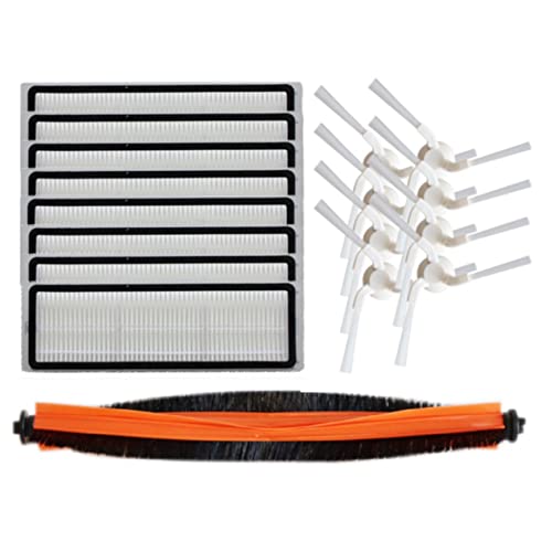 Aspirateur robot filtre HEPA lavable brosse principale kit accessoires 17 pièces