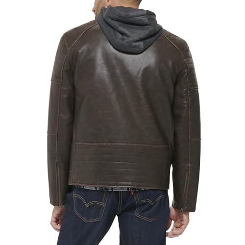 Image of Levi's Men's Faux Leather Racer Jacket Coat