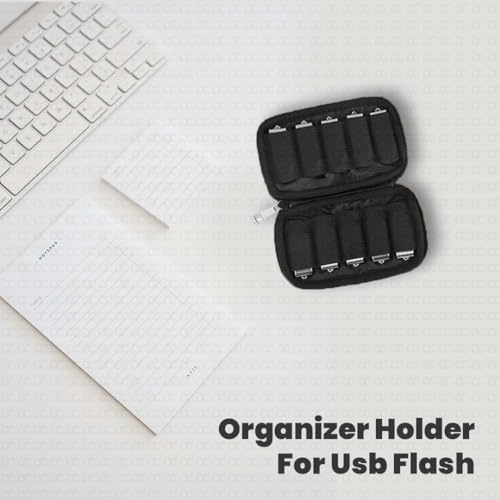 Image of USB Flash Drive Storage Bag-Multi-Purpose Electronic Accessories Organizer for Pen Drives, Jump Drives, and External Hard Drives