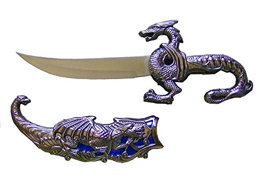 Vulcan Gear 10" Fantasy Dragon Dagger Blade Knife Sword (Blue) #TOP2