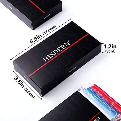 HISDERN 6 Piece Assorted Woven Men's Pocket Square Handkerchief Wedding Gift - Thumbnail 4