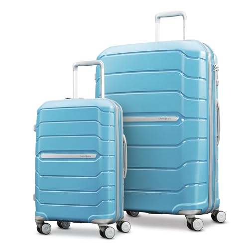 Image of Samsonite Freeform Hardside Expandable with Double Spinner Wheels, Ocean Blue, 2-Piece Set (Carry-on /Large), Freeform Hardside Expandable With Double Spinner Wheels