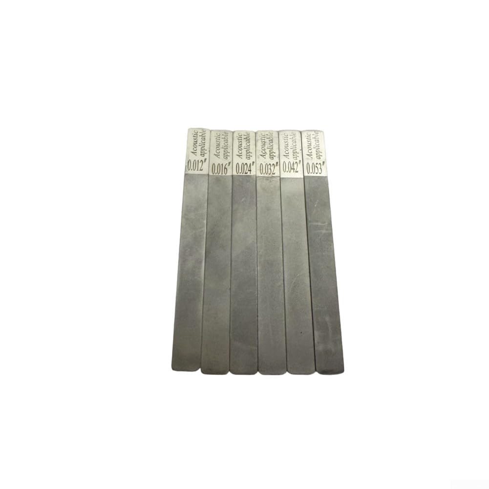 Set di 6 lime per dadi per chitarra, in acciaio inox, per lavori di riparazione di liutai, compresa coronazione dei tasti e limatura per dadi (Acoustic12-53)