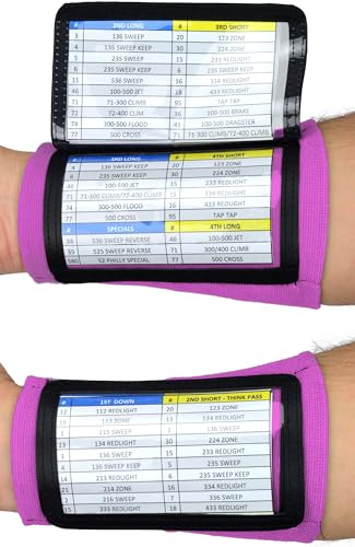 Image of Sports Unlimited Adult Triple Wrist Coach, Football Wristbands for Plays, Baseball Wristbands, QB Arm Bands