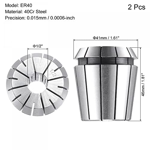 Colliers de serrage ER40 1/2 rectifiés pour broche CNC - 3