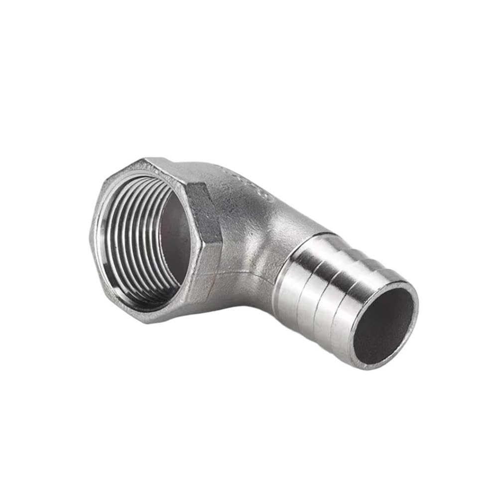 1/4" 3/8" 1/2" 3/4" 1" BSPT Femmina x 15mm20mm25mm32mm Portagomma Gomito 90 Gradi Connettore SS304 Acciaio Inox(DN32 x Barb 40mm)