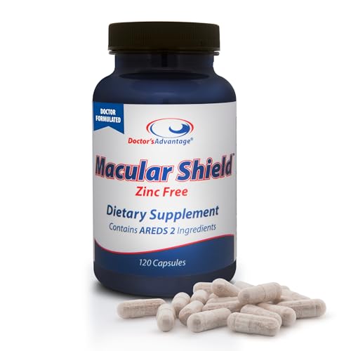 Doctor's Advantage Zinc-Free Eye Shield Vitamins - 120 Capsules, 30-Day Supply - Lutein and Zeaxanthin Supplements with AREDS-2 Ingredients for Age-Related Eye Support