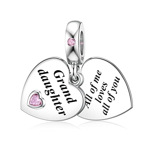 DALARAN 925 Sterling Silver Charms Mother Daughter Sister Dangle Bead for Charm Bracelet Necklace