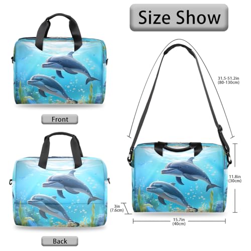 Bolso para Laptop 15.6-16 pulgadas con diseño de delfín miniatura 6