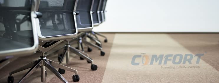 Image of Threaded Twin Castor Revolving Chair Wheel-Heavy Duty 360 Degree Black Chair Wheel - (Set of 5 Pieces)
