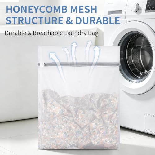 10-Pcs-Mesh-Laundry-Bags16-x-20-Inches-Delicate-Wash-bags-for-Home-College-DormWashable-Zipper-Design-Travel-Mesh-Laundry-for-Clothes-lingerie-Sheet-Shoes