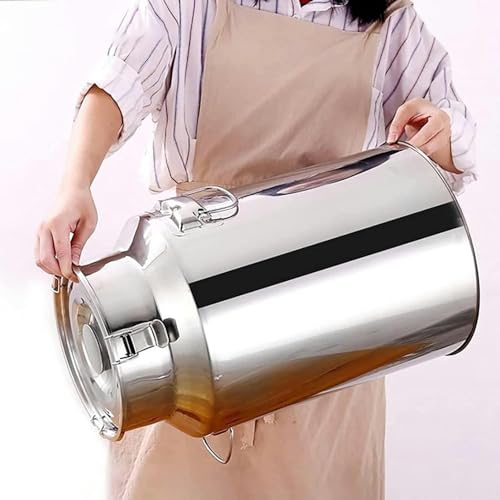 CIADAZ Bauernhof-Milchkanne aus Edelstahl mit versiegeltem Deckel, 5 l–58 l, Milcheimer, Weineimer/luftdichter Aufbewahrungskanister, Milchtransportdose (24 l) 7 CIADAZ Bauernhof-Milchkanne aus Edelstahl mit versiegeltem Deckel, 5 l–58 l, Milcheimer, Weineimer/luftdichter Aufbewahrungskanister, Milchtransportdose (24 l)
