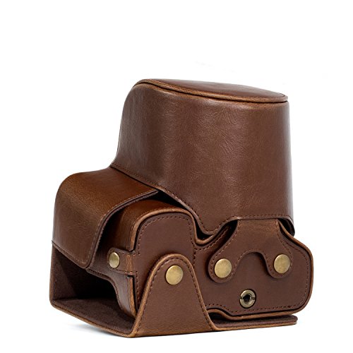 MegaGear MG761 - Funda de piel con correa y acceso a la batería para cámara Sony Cyber-shot...