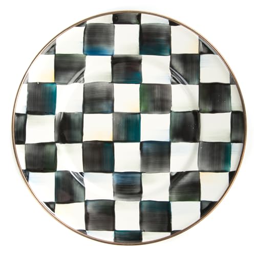 MacKenzie-Childs Enamel Dessert/Salad Plate-Courtly CheckÃ‚Â