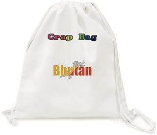 Mochila leve de lona com o nome da bandeira do Butão Art Deco, para viagem