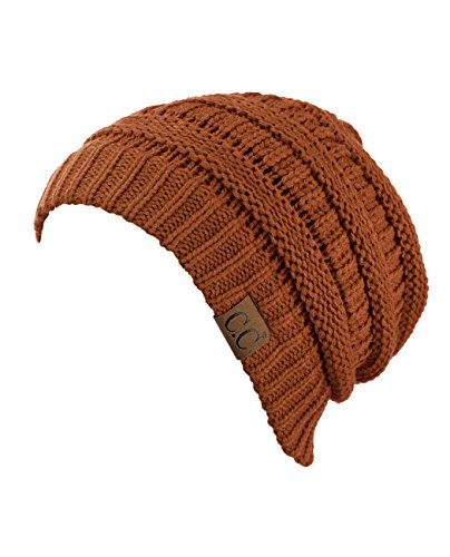 Image of Cambridge Select Thick Slouchy Knit Oversized Beanie Cap Hat