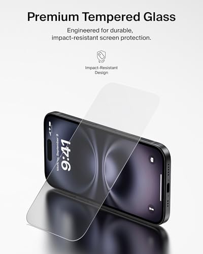 Belkin ScreenForce TemperedGlass Screen Protector for iPhone Air, Scratch-Resistant Impact Protection w/Included Easy Align Tray for Bubble Free Application, Recycled Glass - image 2