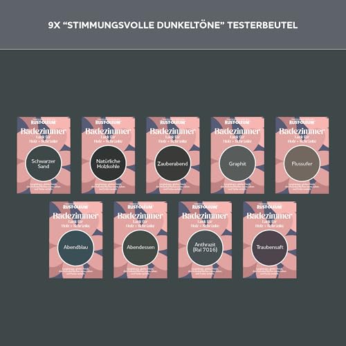 Rust-Oleum Badezimmer Holz und Schränke Testerbox - Stimmungsvolle Dunkeltöne - Matt