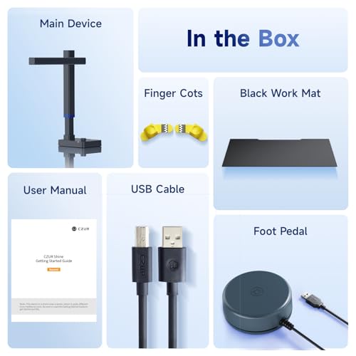 Image of CZUR Shine Ultra Smart Portable Document Scanner, USB Book Scanner with OCR Auto-Flatten & Deskew, Document Camera for Desktop /Laptop, Capture Size A3, Compatible with Windows & Mac OS