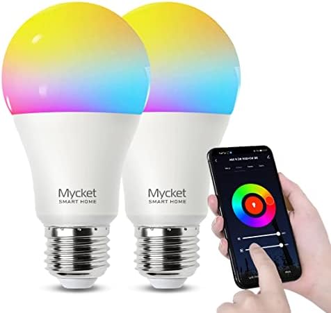 Mycket E27 WiFi bombilla inteligente 9 W LED color regulable bomb...