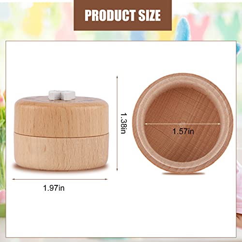 SAVITA Wooden Tooth Fairy Box, 3D Tooth Keepsake Box Cute Tooth Case Keepsake Organizer Lost Teeth Tooth Holder Box Tooth Storage Box for Boys Girls Kids Children