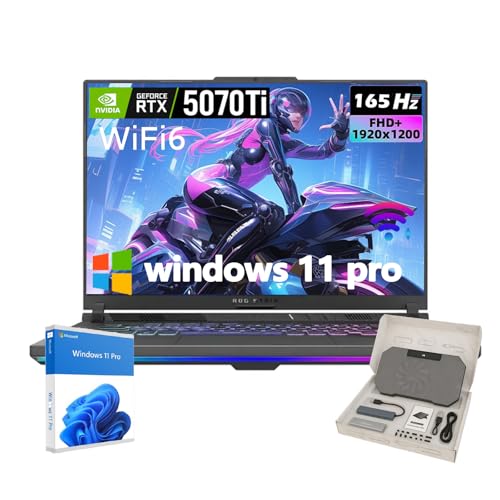 Image of ASUS ROG Strix G16 Gaming Laptop - AMD Ryzen 9 HX, NVIDIA GeForce RTX 5070 Ti GPU, 16 inch WUXGA 165Hz Display, Wi-Fi 6, Windows 11 Pro, w /Accessories, 16GB DDR5 RAM, 1TB SSD