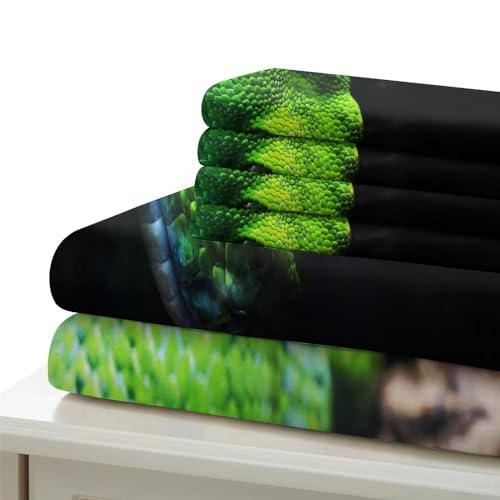 Housse de couette serpent microfibre hypoallergénique lit 1 place - 7