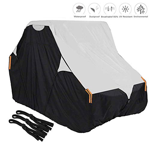 UTV Cover with Heavy Duty 420D Oxford Fabric, Side by Side UTV Cover Protects from Rain, Hail, Leaves and UV, XL 134â€™â€™x70â€™â€™x75â€™â€™ Utility Vehicle Storage Cover Fit Polaris Can-Am Defender
