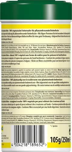 Tetra Pleco Algae Wafers - Fischfutter mit Spirulina-Algen für algenweidende Bodenfische, 250 ml Dose