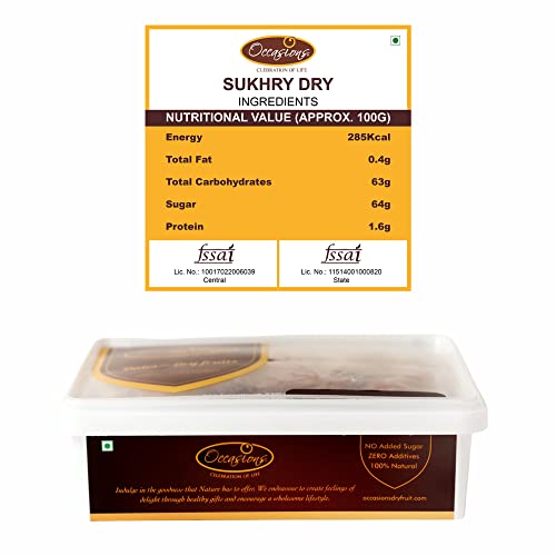 Image of Occasions Sukkary Dry Dates 1kg | Premium Saudi Arabian Dates | Naturally Sweet Dry Khajoor | Healthy Energy Snack | No Added Sugar